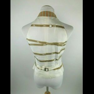 WORTH New York Suiting Vest Logo Scarf Stripe